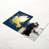 Dove of Peaceクリスマスフォイルホリデーカード 箔シーズンカード (回転した状態)