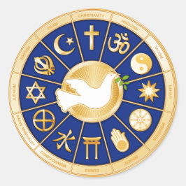 Dove of Peaceステッカー ラウンドシール