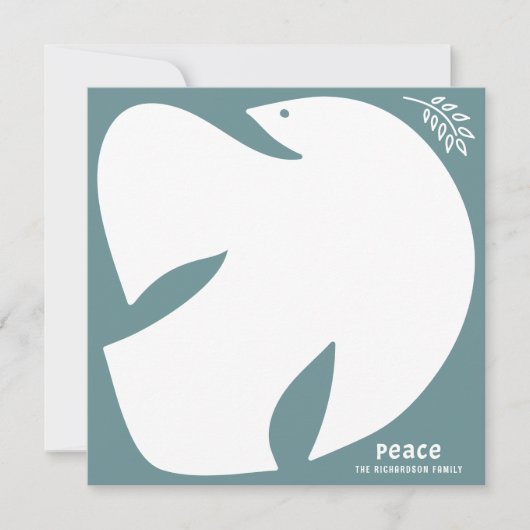 Dove of Peace – ジュニパーグリーティングカード 案内状 (正面)