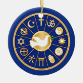 Dove of Peace セラミックオーナメント (正面)