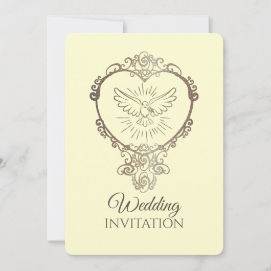 Dove Of Peace -結婚式招待状 招待状 (正面)