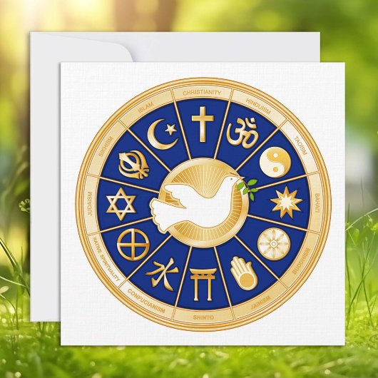 Dove of Peace 5.25インチx 5.25インチフラットカード