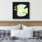 Dove of Peace Birdデザインモダンアートキャンバス キャンバスプリント (インサイチュ (寝室))