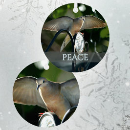 Dove of Peace Bird Photography Customizable メタルオーナメント