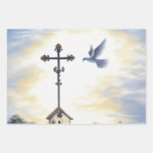 Dove of Peace & Cross Reflection ラッピングペーパーシート (正面)