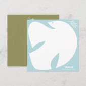 Dove of Peace - Frost Greeting Card 案内状 (正面/裏面)