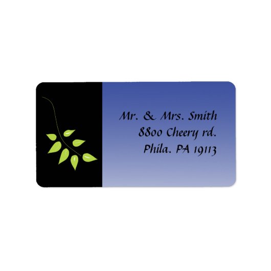 Dove of Peace Leaf差出人住所シール ラベル (正面)