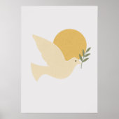Dove of Peace with Olive Branch ポスター (正面)