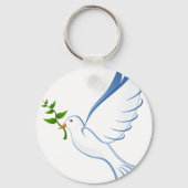 Dove Peace Symbol Keychain キーホルダー (正面)