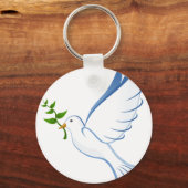 Dove Peace Symbol Keychain キーホルダー (正面)