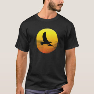 Dove Pigion Bird Silhouette at Sunset Wildlife Nat Tシャツ