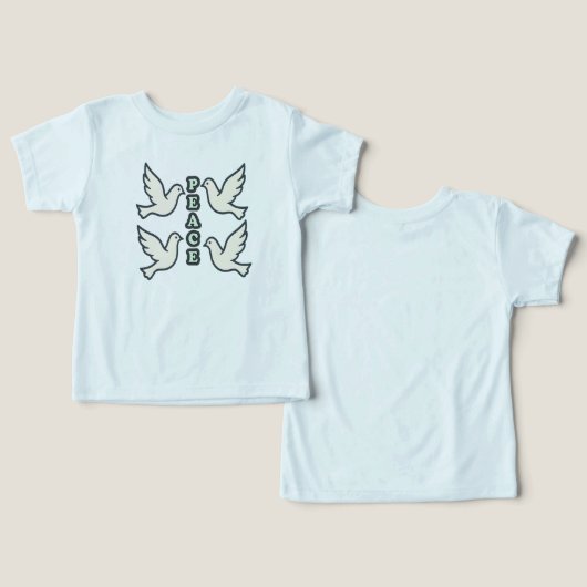 Dove Silhouette with “PEACE” – Wearable (デザイン正面&裏面)