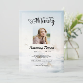 Dove &skyサービスの葬儀の順序招待状 招待状