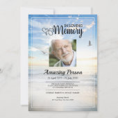 Dove & skyサービスの葬儀招待状 招待状 (正面)