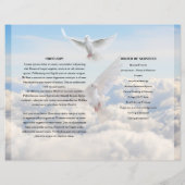 Dove & Sky葬儀プログラムテンプレート (裏面)