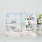 Dove & Sky葬儀プログラムテンプレート (スタンド正面)