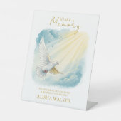 Dove Sunlight Share a Memory Funeral Sign  台座サイン (正面)