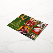 Dove tree joy love peaceの6つの写真グリーン金ゴールド 箔シーズンポストカード (回転した状態)