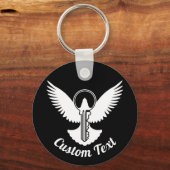 Dove with鍵Keychain キーホルダー (正面)