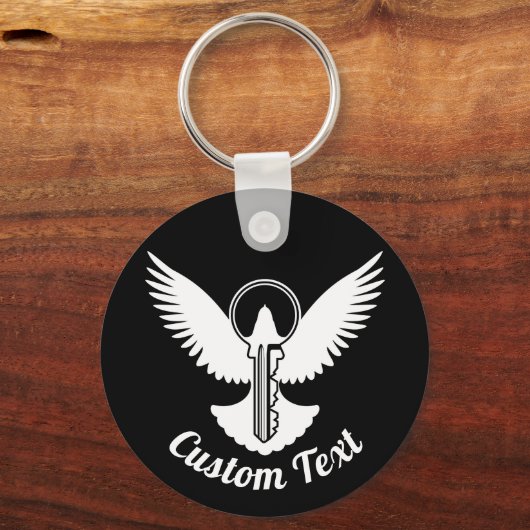 Dove with鍵Keychain キーホルダー (正面)