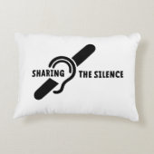 Doven, slechthorend, doofheid, gebaren taal アクセントクッション (裏面)