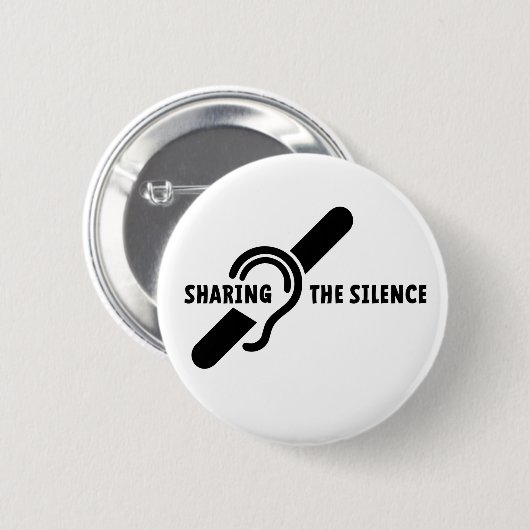 Doven, slechthorend, doofheid, gebaren taal 缶バッジ (正面&裏面)