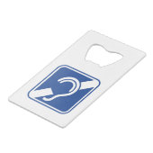 doven. Slechthorend, doofheid, gehoorverlies teken クレジットカード栓抜き (正面アングル)