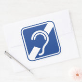 doven. Slechthorend, doofheid, gehoorverlies teken スクエアシール (封筒)