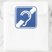 doven. Slechthorend, doofheid, gehoorverlies teken スクエアシール (バッグ)