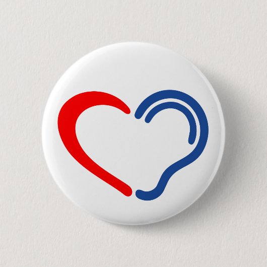 doven. Slechthorend, doofheid, Limited hearing. 缶バッジ (正面)