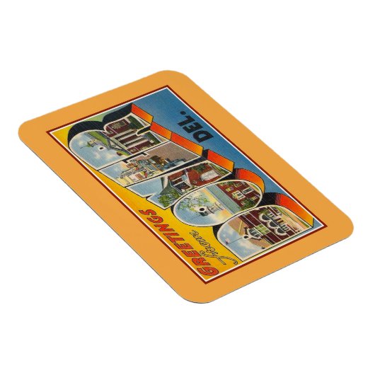 Dover Delawareからのヴィンテージの挨拶 マグネット (右側)