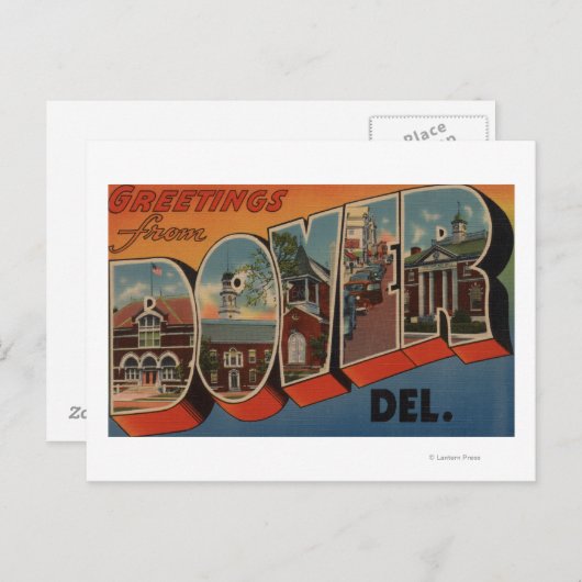Dover、DelawareLarge Letter ScenesDover、DE ポストカード (正面/裏面)