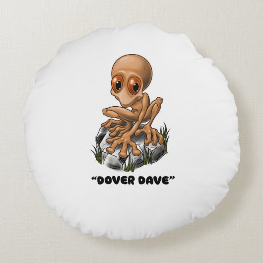 Dover Demon "Dover Dave" Cryptid ラウンドクッション (裏面)