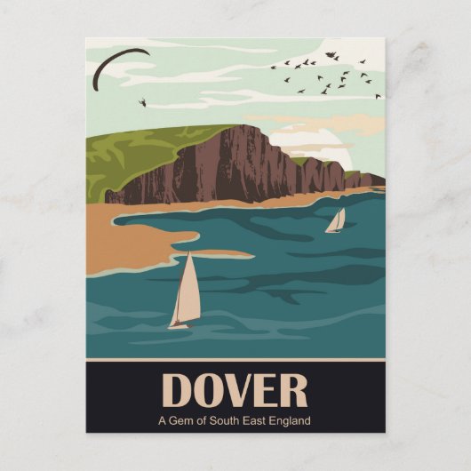 Dover、Gem of Southeast England ポストカード (正面)