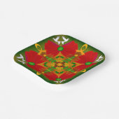 Doves and Christmas Bows ペーパープレート (傾斜あり)