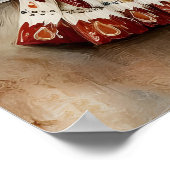 Doves Couple Wall Art, Romantic Dove Illustration ポスター (角)