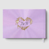 Doves & Linked Hearts - Lavender/Gold ゲストブック (裏面)