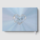 Doves & Linked Hearts - Pastel Blue/Silver ゲストブック (裏面)
