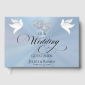 Doves & Linked Hearts - Pastel Blue/Silver ゲストブック (正面)