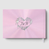Doves & Linked Hearts - Pastel Pink/Silver ゲストブック (裏面)
