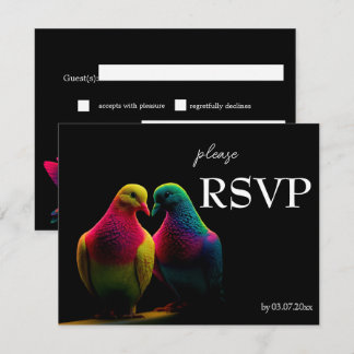 🌈 Doves of Promise ソングリクエスト付RSVPカード 出欠カード