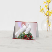 Doves Onバラ記念日グリーティングカード カード (黄色い花)