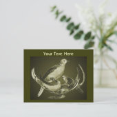 Doves On Branchカスタマイズ可能はがき ポストカード (スタンド正面)