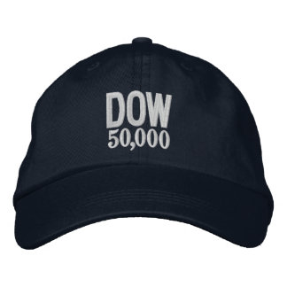 DOW株式市場50K 50,000 2025カスタム刺繍 刺繍入りキャップ