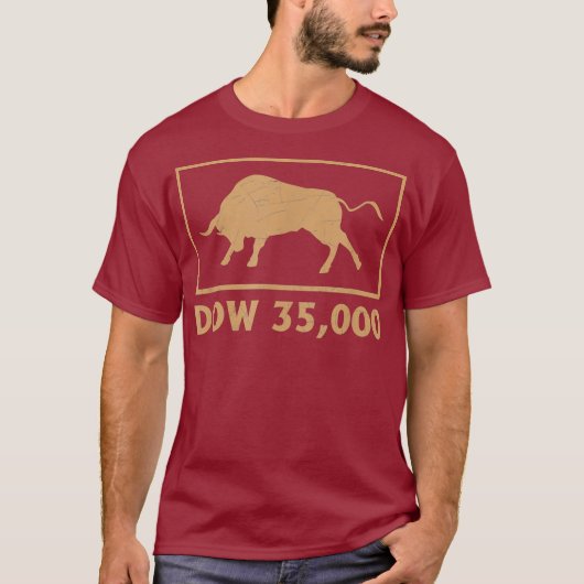 Dow 35000 Investor Trading Stock Tシャツ (正面)