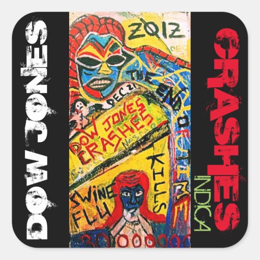 DOW JONESがINDICAをクラッシュ スクエアシール (正面)