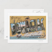 Dowagiac，ミシガン州 – ラージレターのシーン ポストカード (正面/裏面)