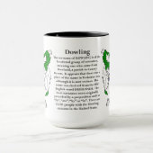 Dowling家族の紋章付き外衣 マグカップ (中央)