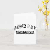 Down Bad Crying At The Gym Funny Workout  カード (黄色い花)