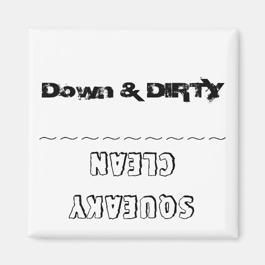 "Down & DIRTY vs. Squeaky CLEAN",食洗機マグネット マグネット (正面)